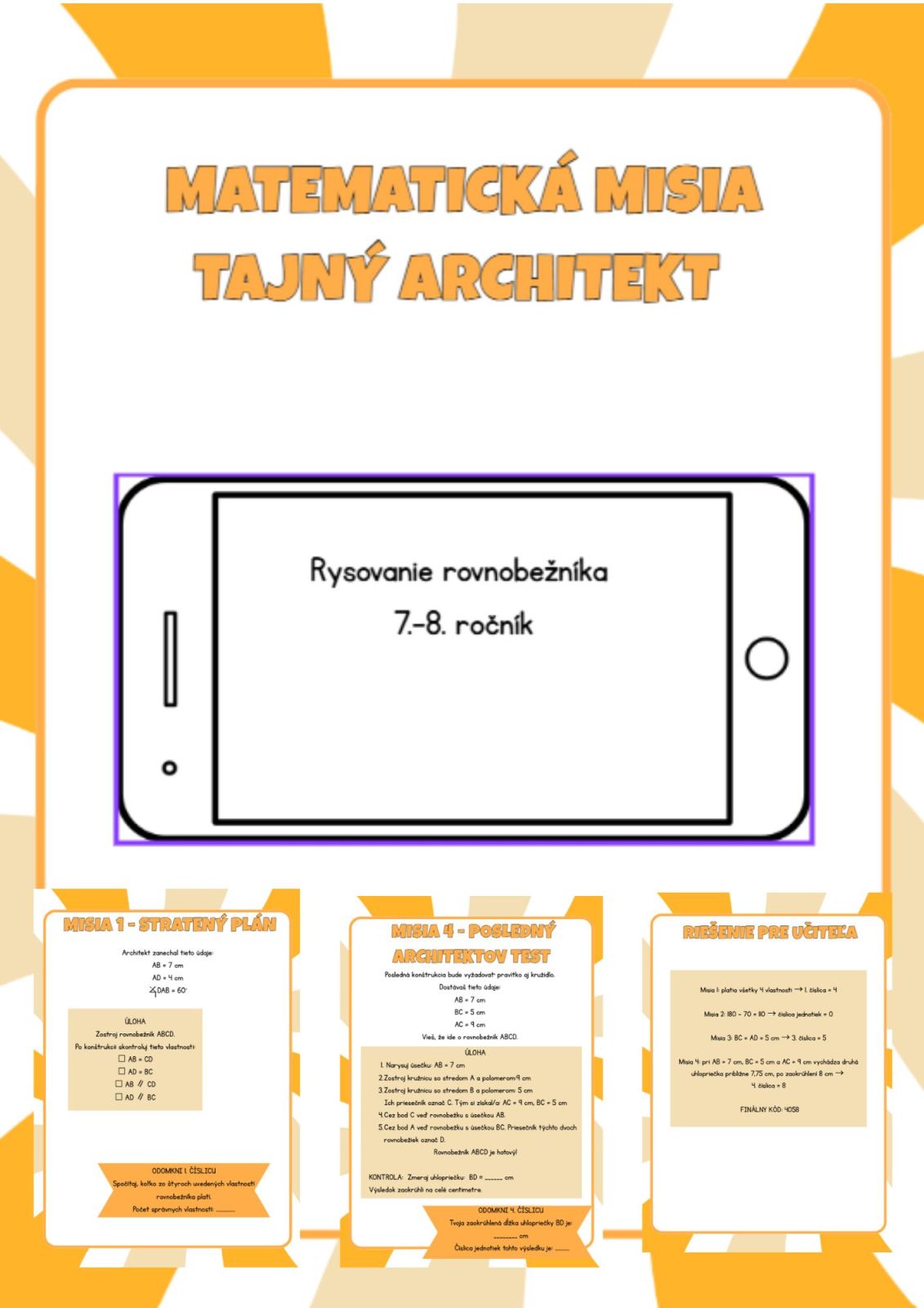 MATEMATICKÁ MISIA: TAJNÝ ARCHITEKT