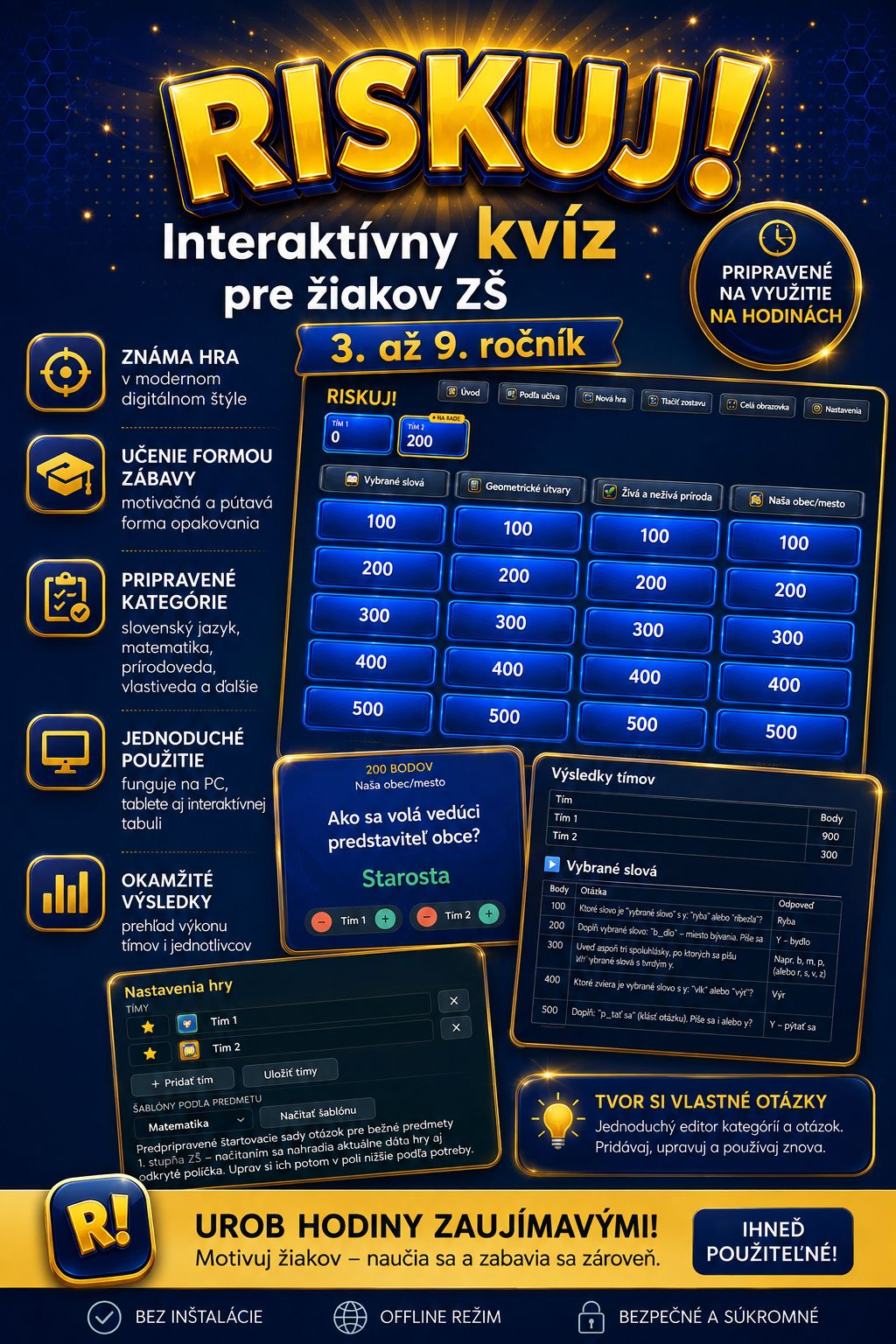 RISKUJ! - Kvízová show pre 3. – 9. ročník ZŠ