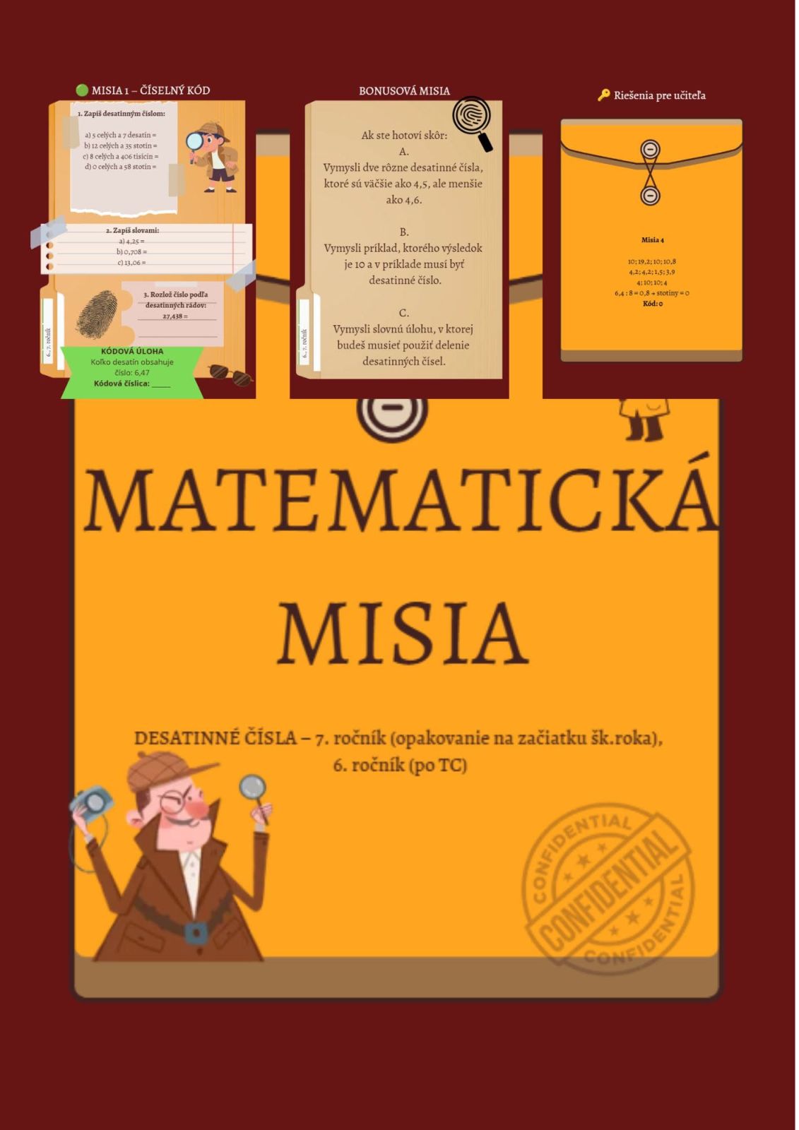 MATEMATICKÁ MISIA - desatinné čísla