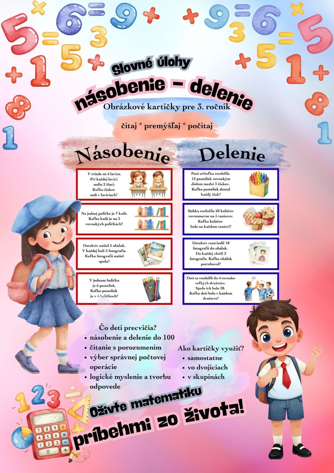 Slovné úlohy - Násobilka, delilka