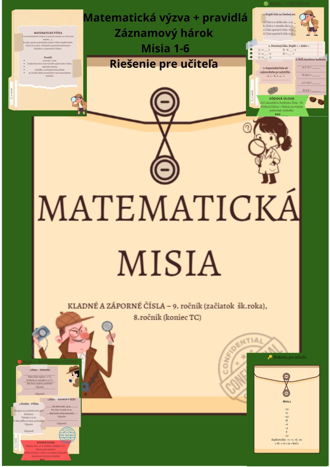 Matematická misia: Kladné a záporné čísla
