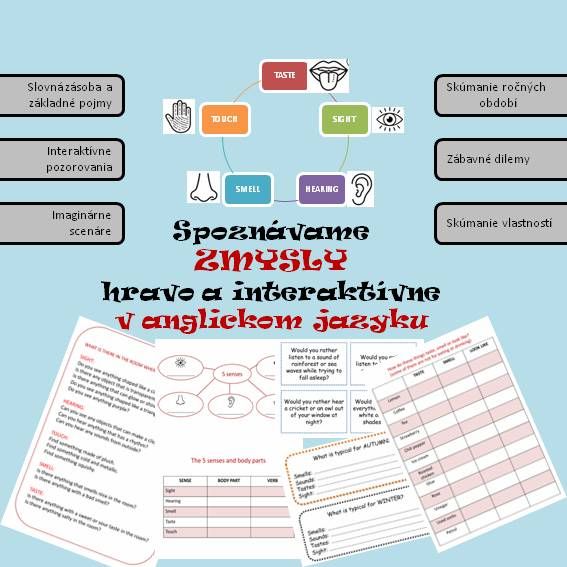 Spoznávame ZMYSLY hravo a interaktívne v AJ
