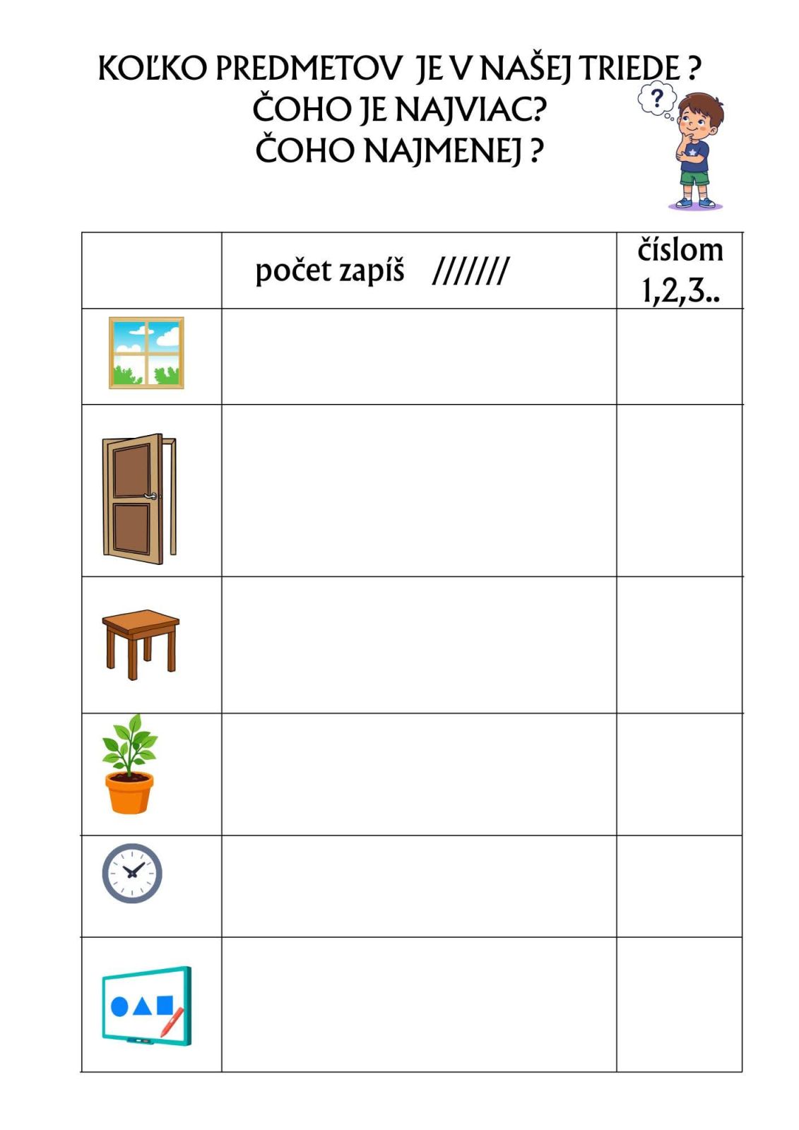 Matematika MŠ/Pracovný list