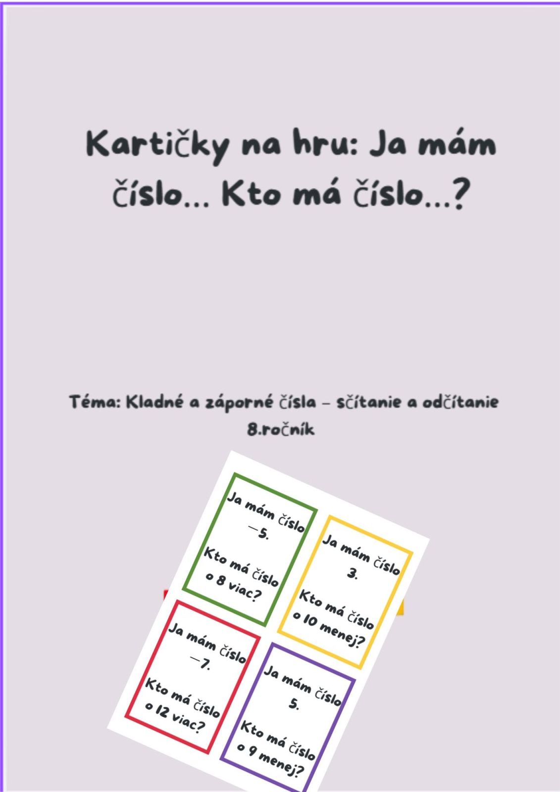 Ja mám číslo… Kto má číslo o… viac alebo menej? ➕➖