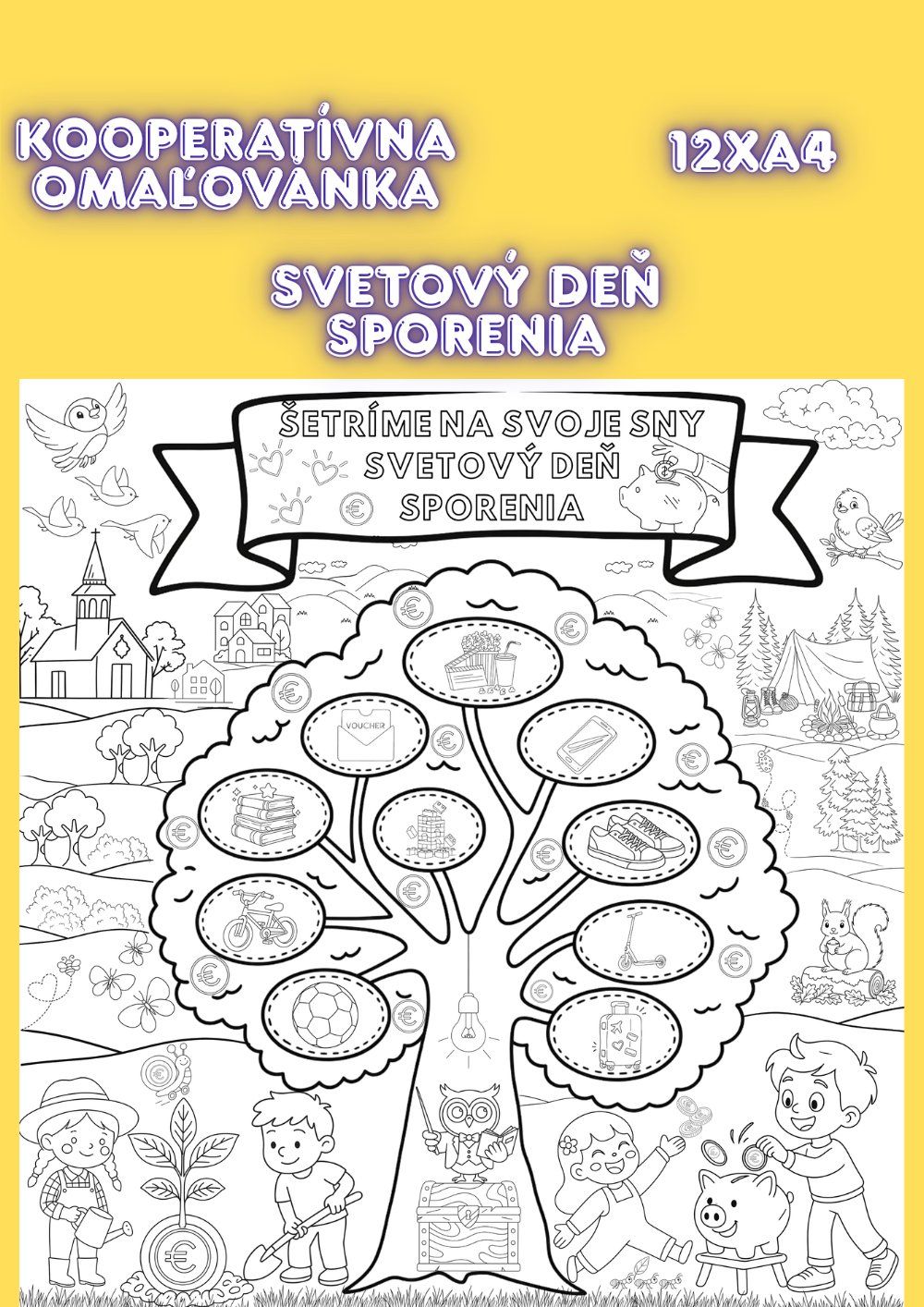 Kooperatívna omaľovánka - Svetový deň sporenia