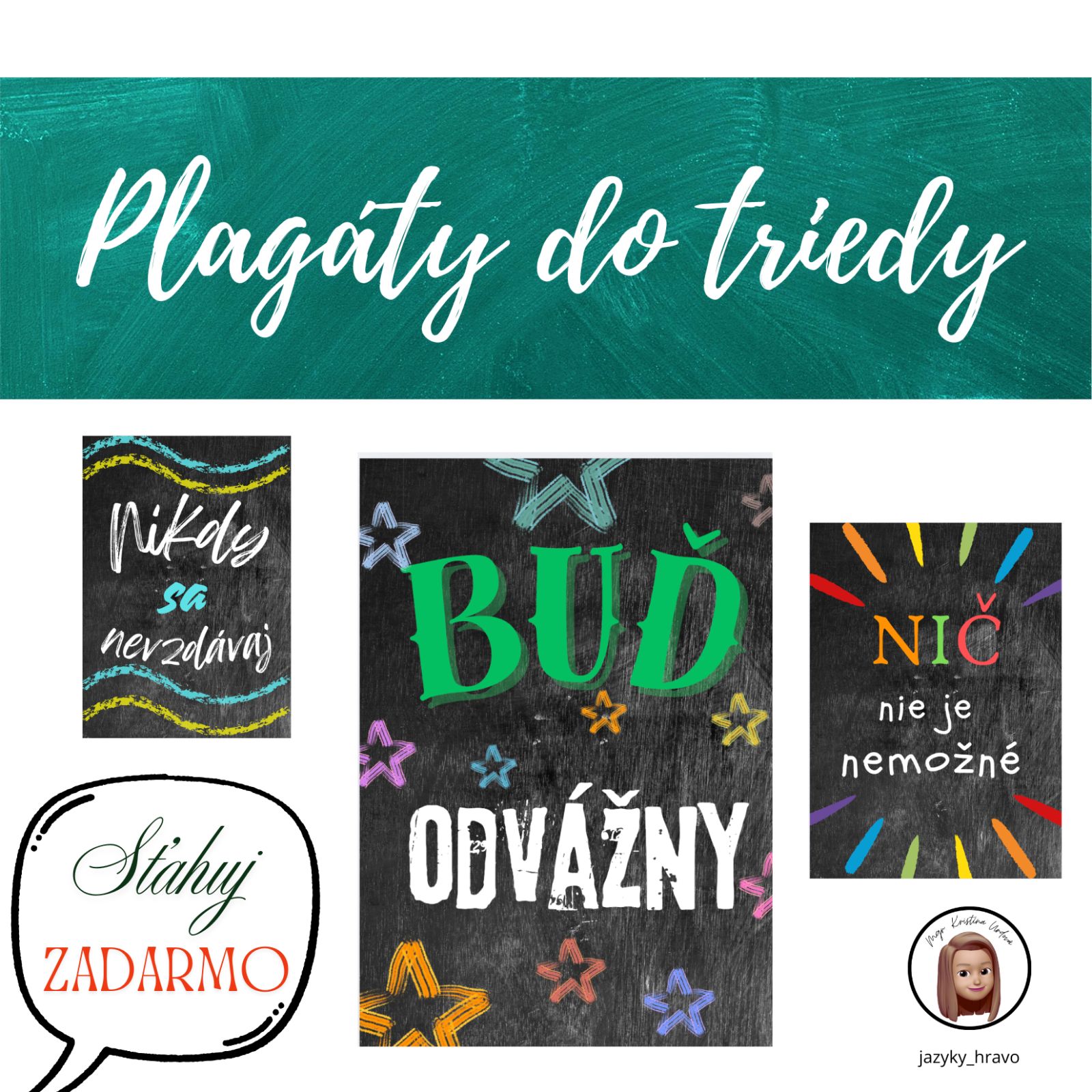Motivačné plagáty do triedy