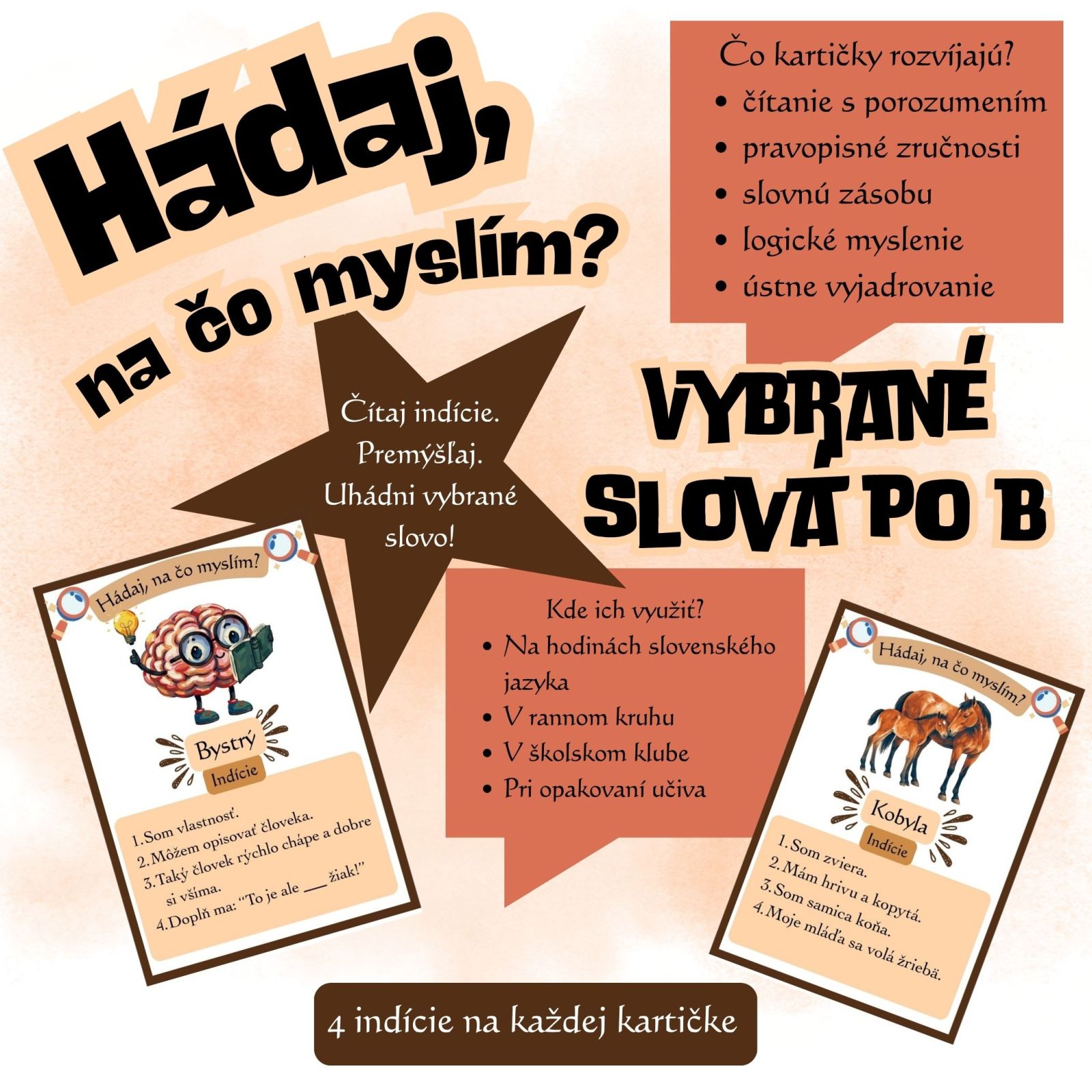 Hádaj, na čo myslím? - Vybrané slová po B