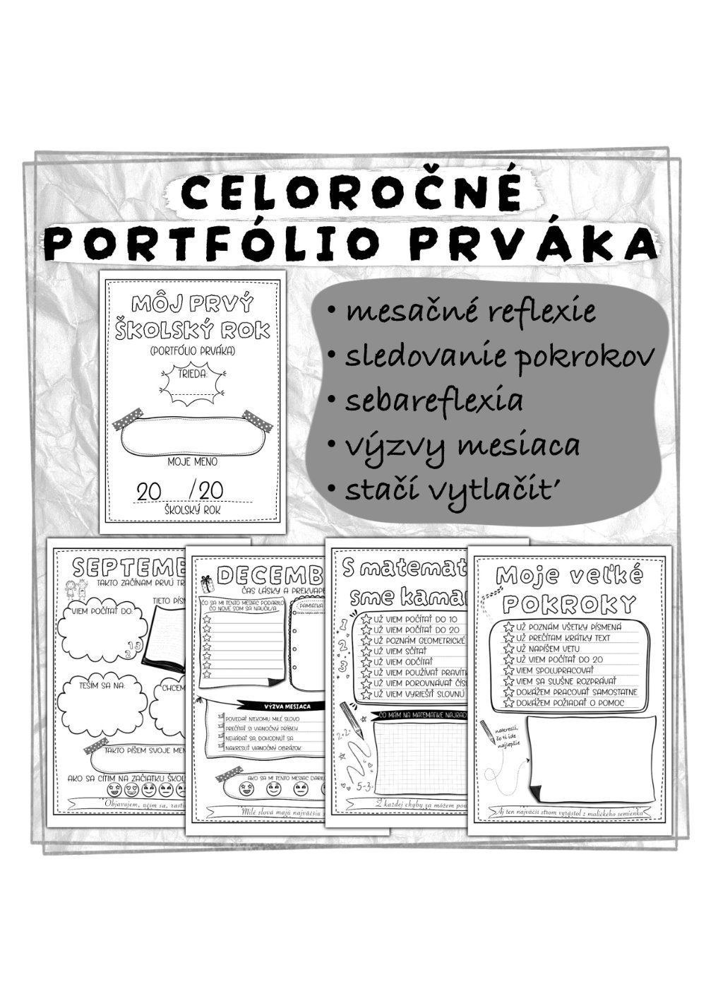 PORTFÓLIO PRVÁKA - môj prvý školský rok