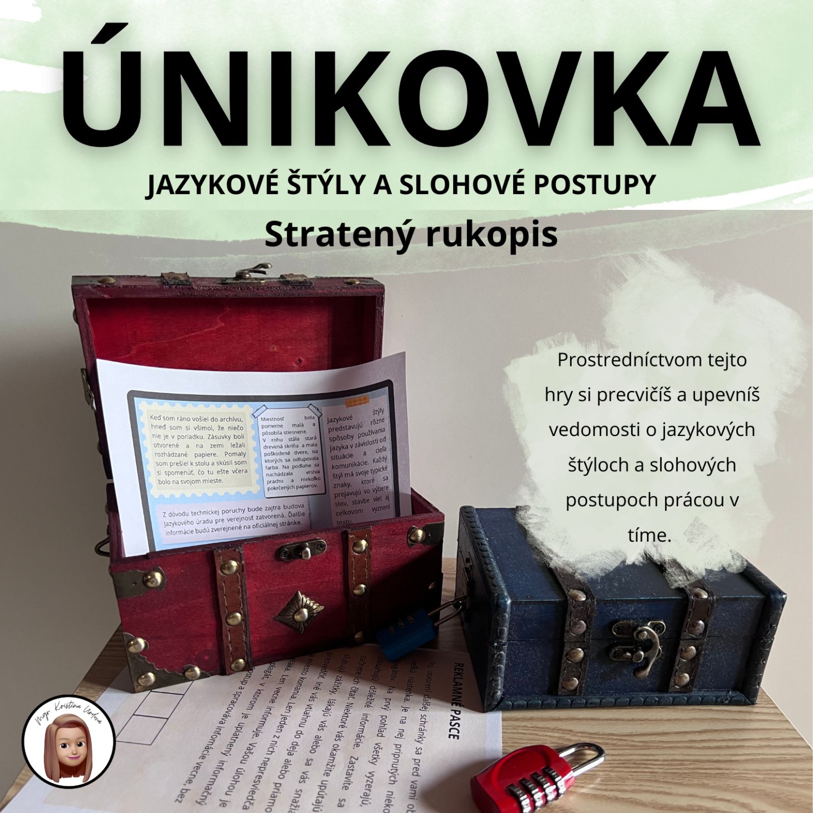 Úniková hra - jazykové štýly a slohové postupy