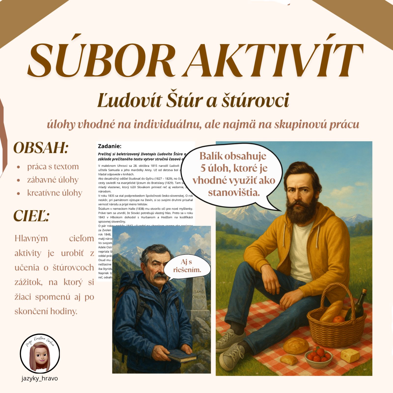 Ľudovít Štúr - súbor aktivít