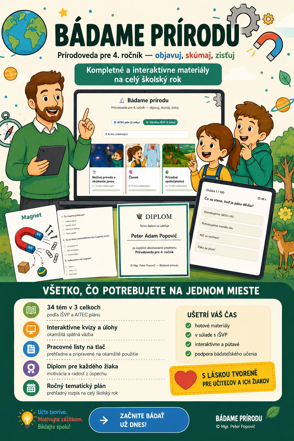 Bádame prírodu - Interaktívna aplikácia z prírodovedy pre 4. ročník ZŠ