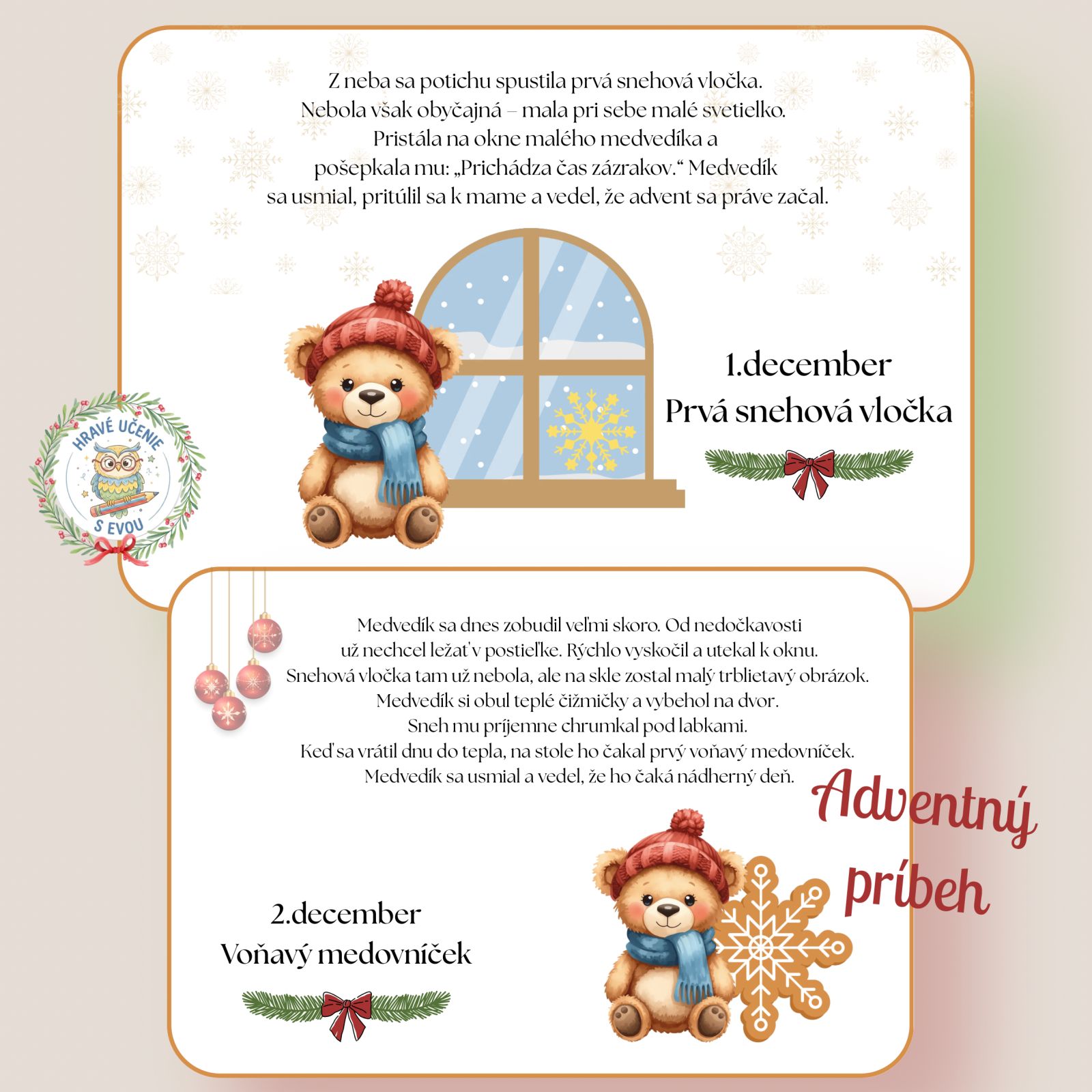 Medvedíkov vianočný advent – rozprávkové čítanie na každý deň