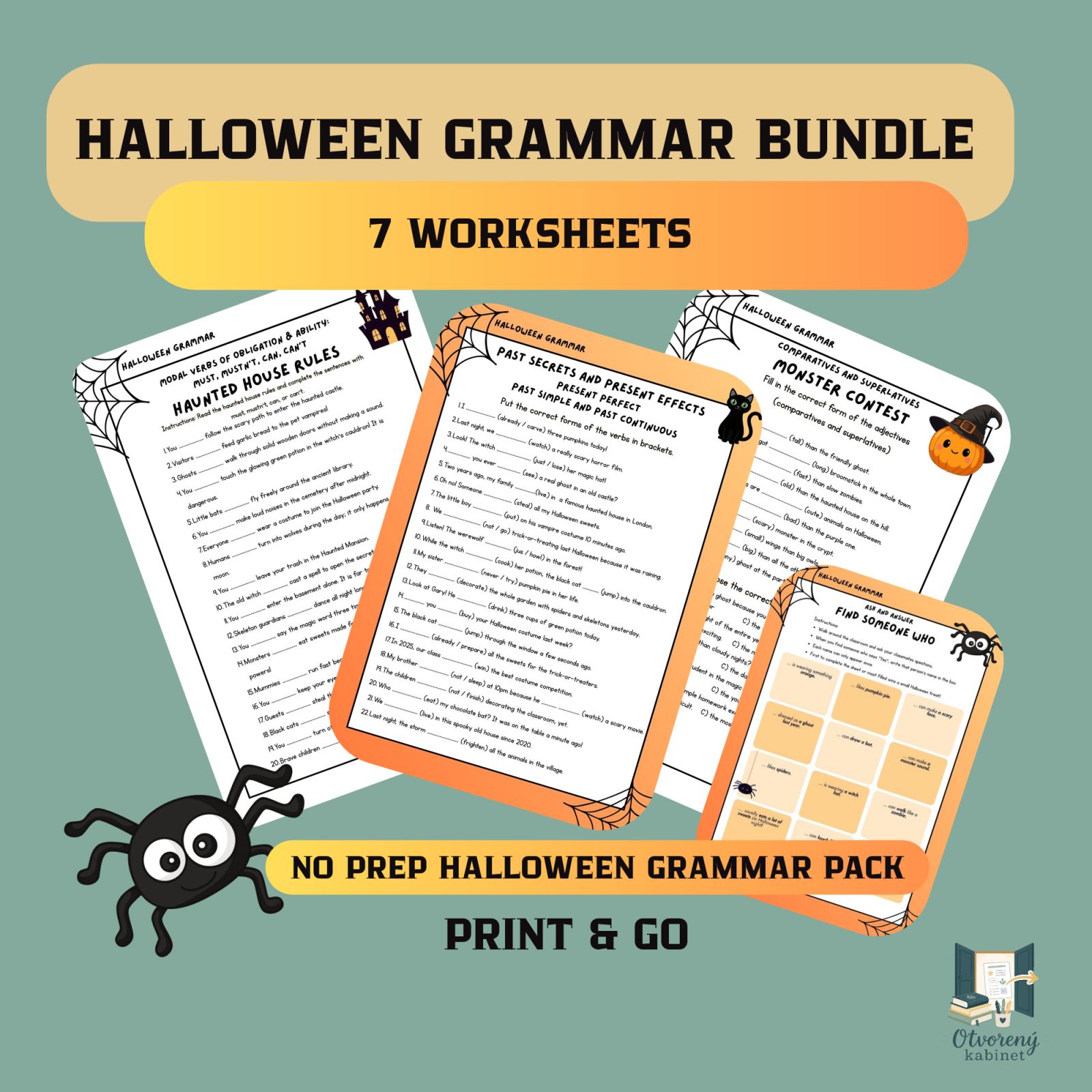 Halloween Grammar Worksheets