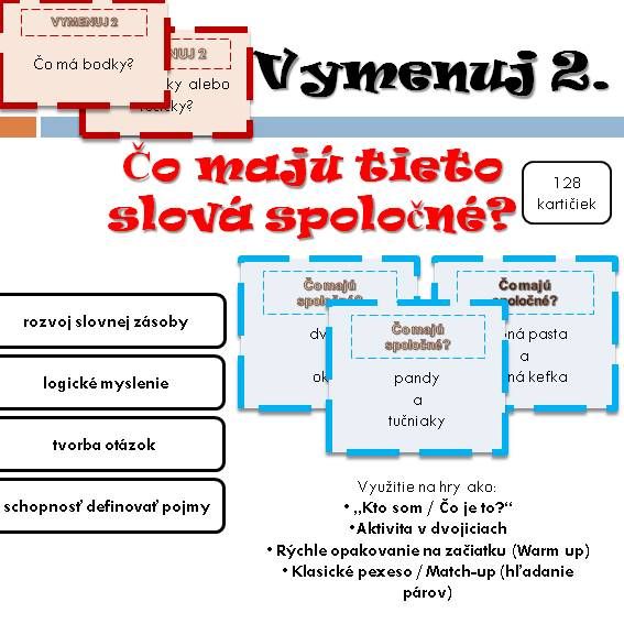 Čo majú tieto slová spoločné? / Vymenuj 2.